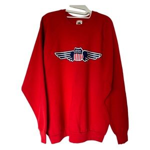 Fruit Of The‎ Loom Vintage Union Pacific crewneck in Red Size XXL